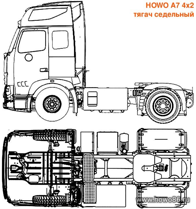 Габариты volvo fh. Седельный тягач Volvo fh12 схема. КАМАЗ 5320 седельный тягач вид сбоку. HOWO тягач 4x2. Man 6x2 седельный тягач колесная база.